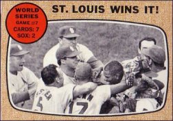 1968 Topps Baseball Cards      157     World Series Game 7-St. Louis Wins it